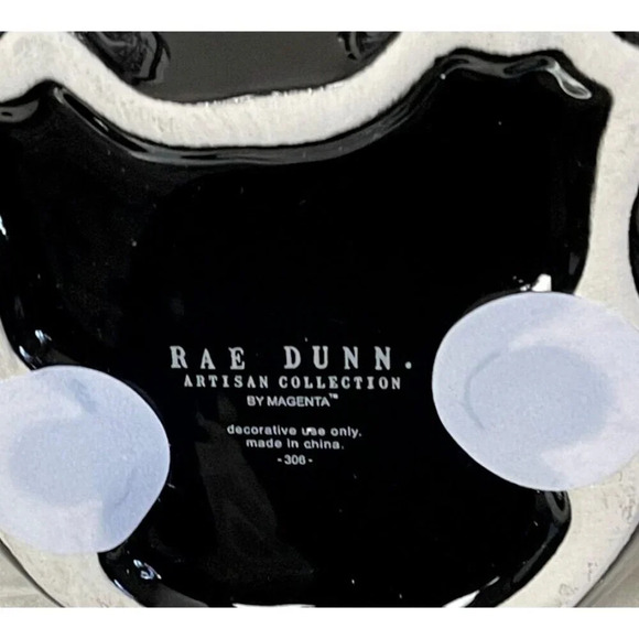 Rae Dunn Black Ceramic White Text Etched "Night Watch" Owl Figurine - Picture 5 of 5